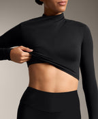 COMFORTLUX DRAPED NECKLINE T SHIRT