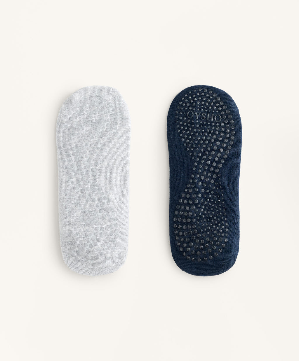 2 PAIRS OF COTTON BLEND YOGA AND PILATES SOCKS WITH CROSSOVER STRAPS