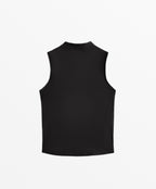 SLEEVELESS ZIP T SHIRT