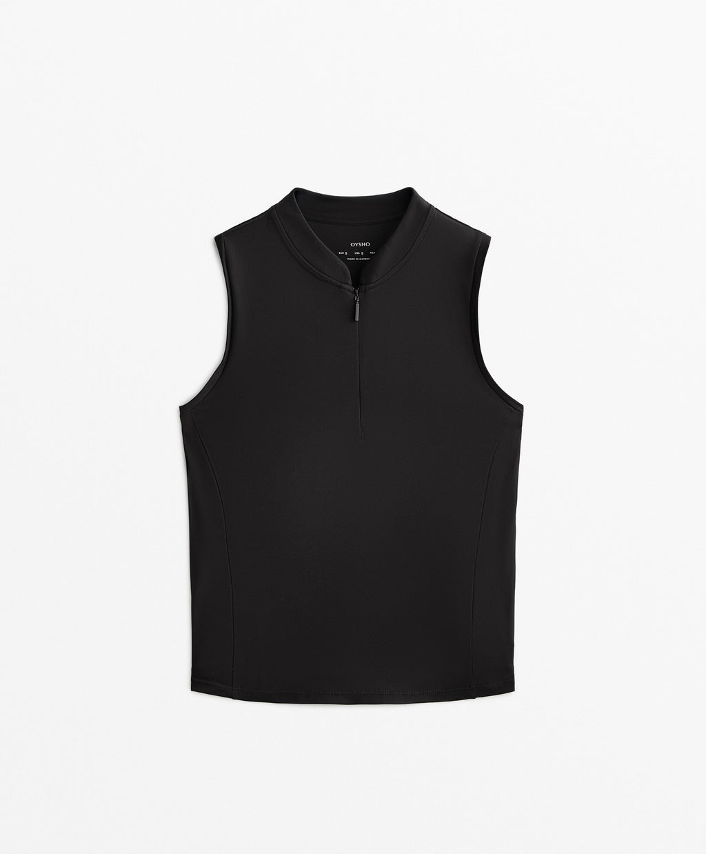 SLEEVELESS ZIP T SHIRT