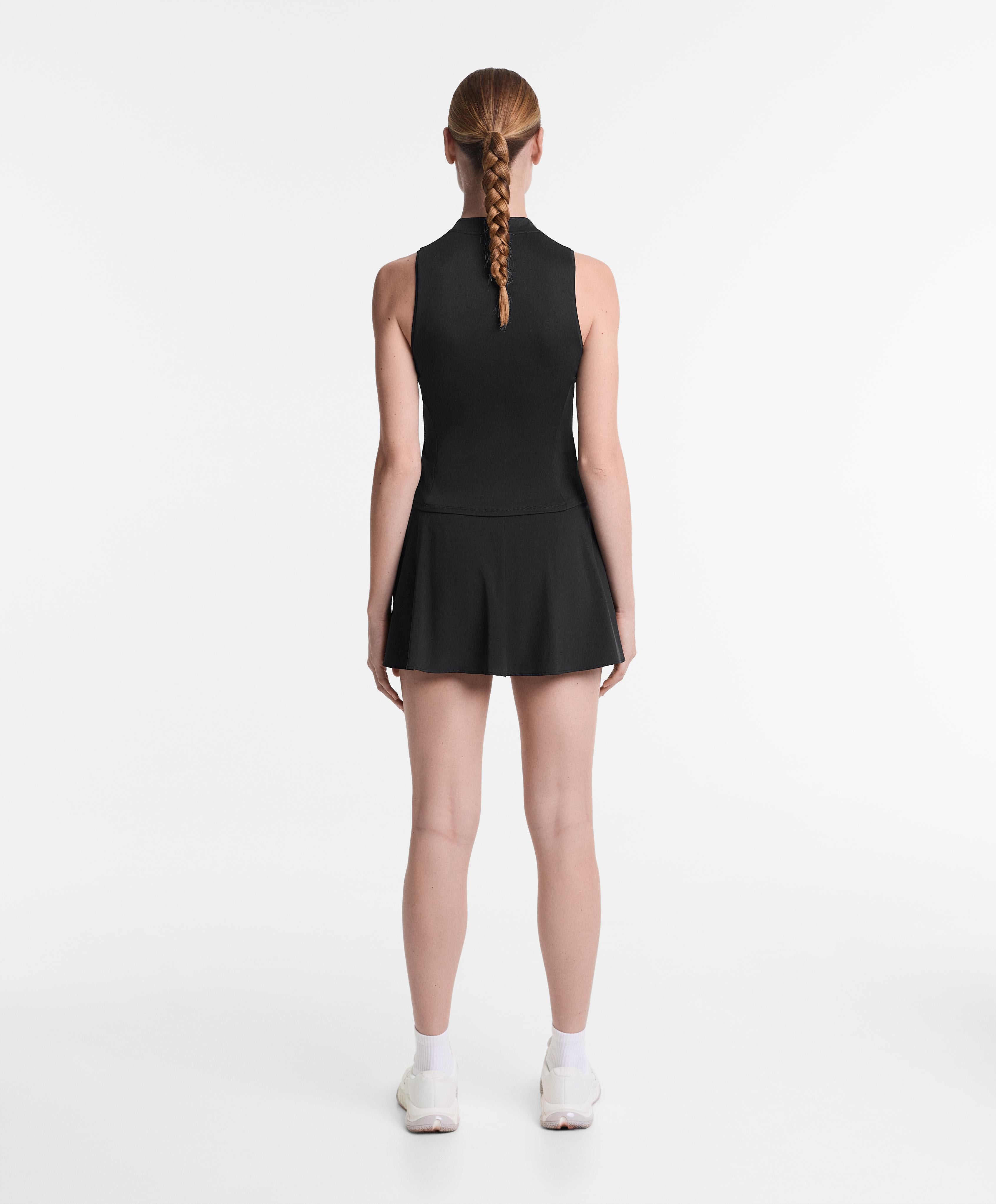 SLEEVELESS ZIP T SHIRT