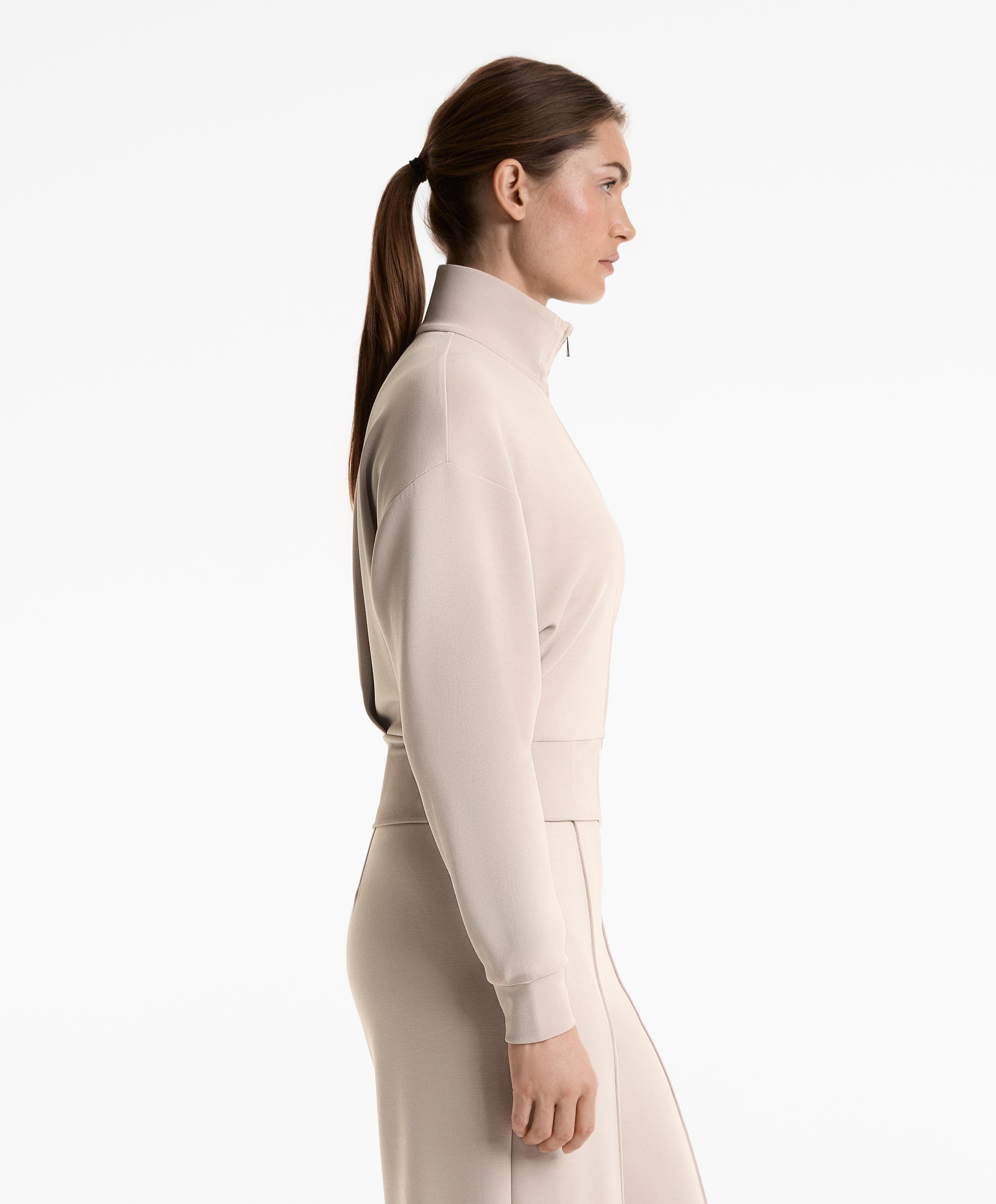 SOFT TOUCH HIGH NECK JACKET WITH MODAL