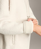 FAUX SHEARLING HOODED JACKET