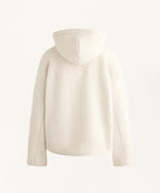 FAUX SHEARLING HOODED JACKET
