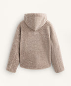 FAUX SHEARLING HOODED JACKET