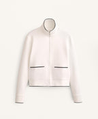 COTTON BLEND JACKET WITH CONTRAST DETAILS