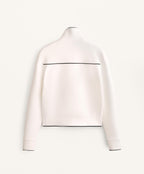 COTTON BLEND JACKET WITH CONTRAST DETAILS