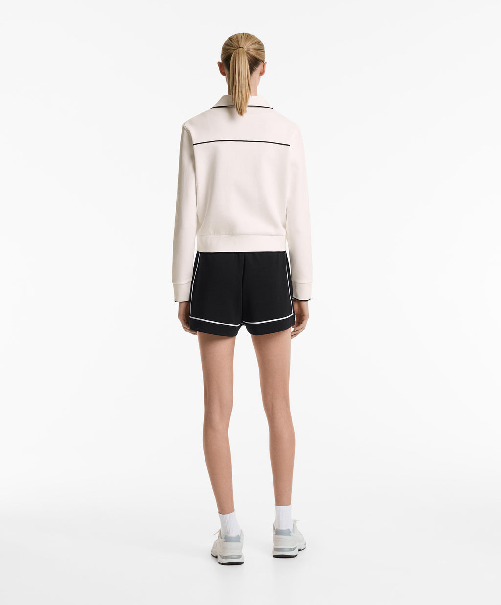 COTTON BLEND JACKET WITH CONTRAST DETAILS