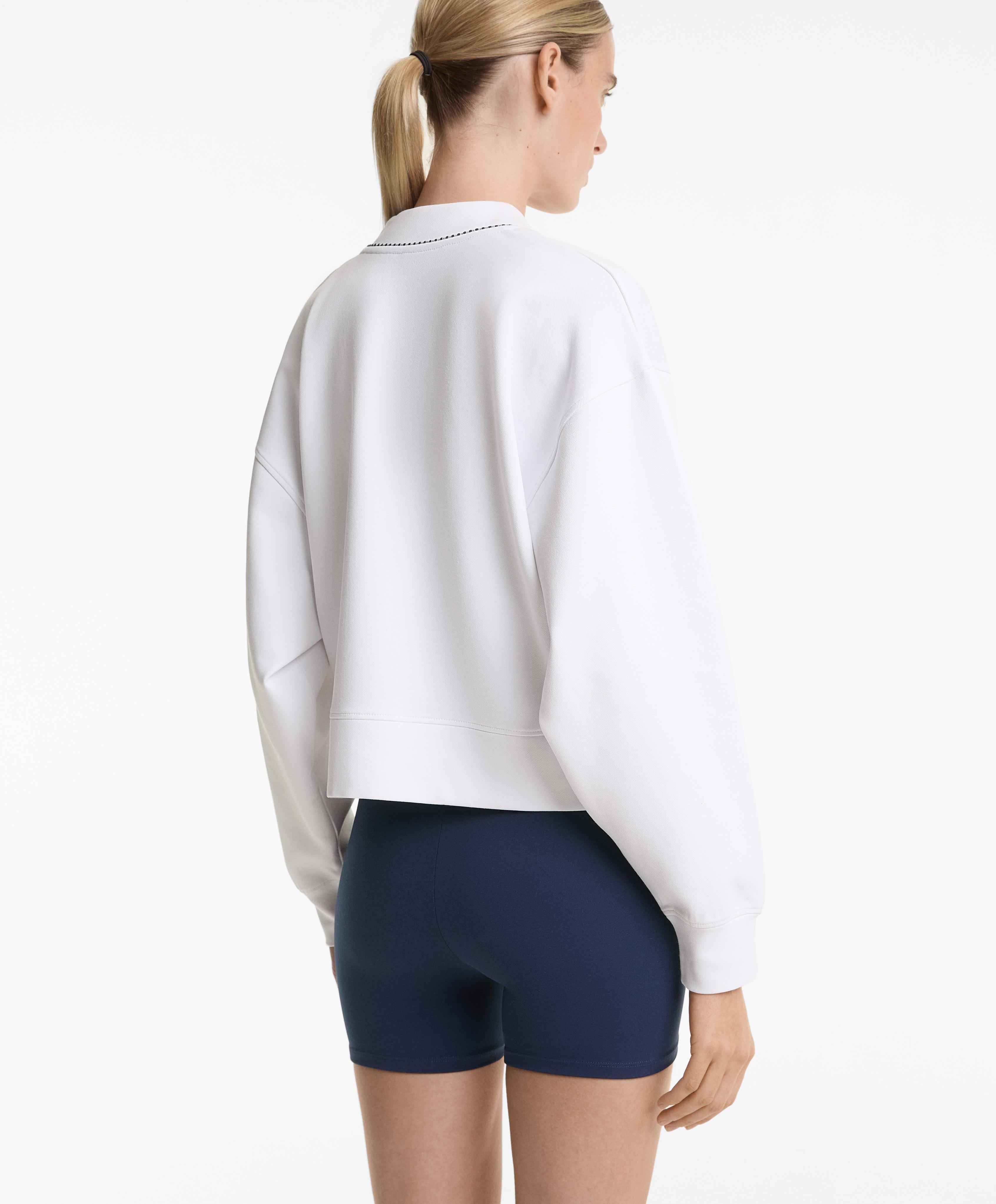 COTTON BLEND HEAVY WEIGHT PIQUE CARDIGAN