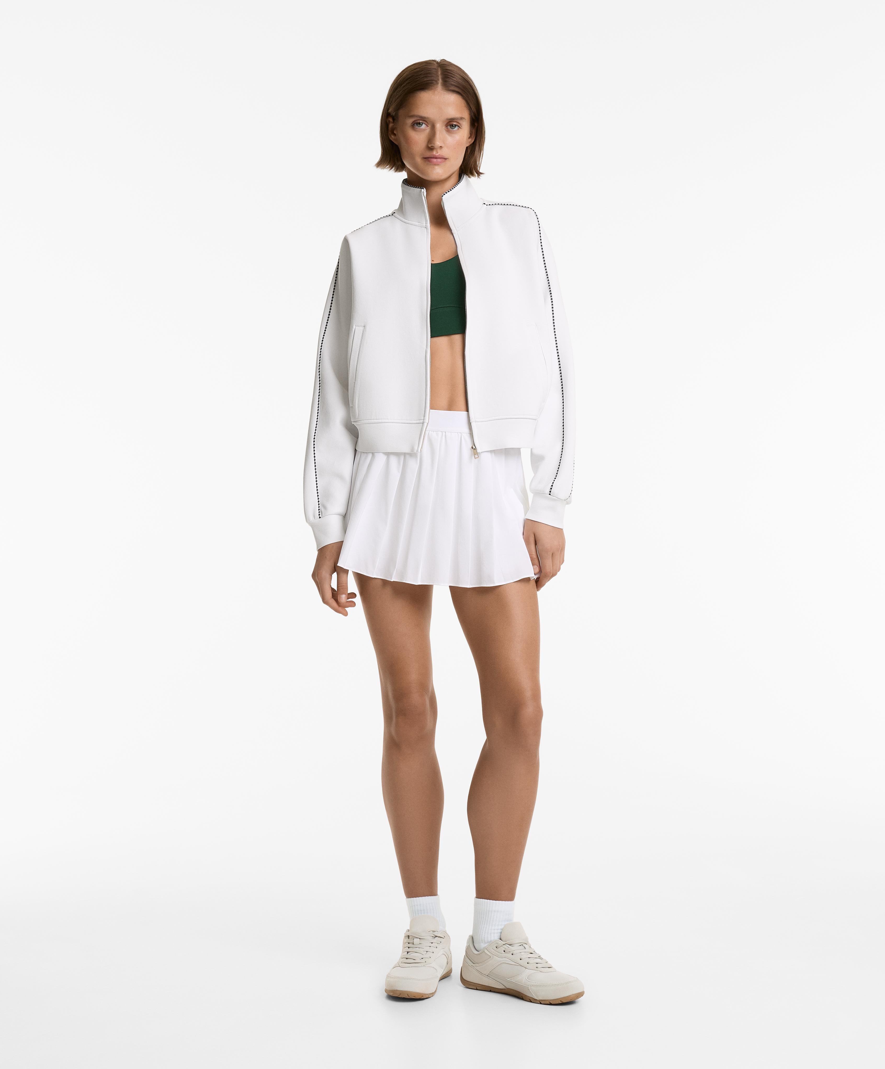 COTTON MEDIUM WEIGHT PIQUE PIPING JACKET