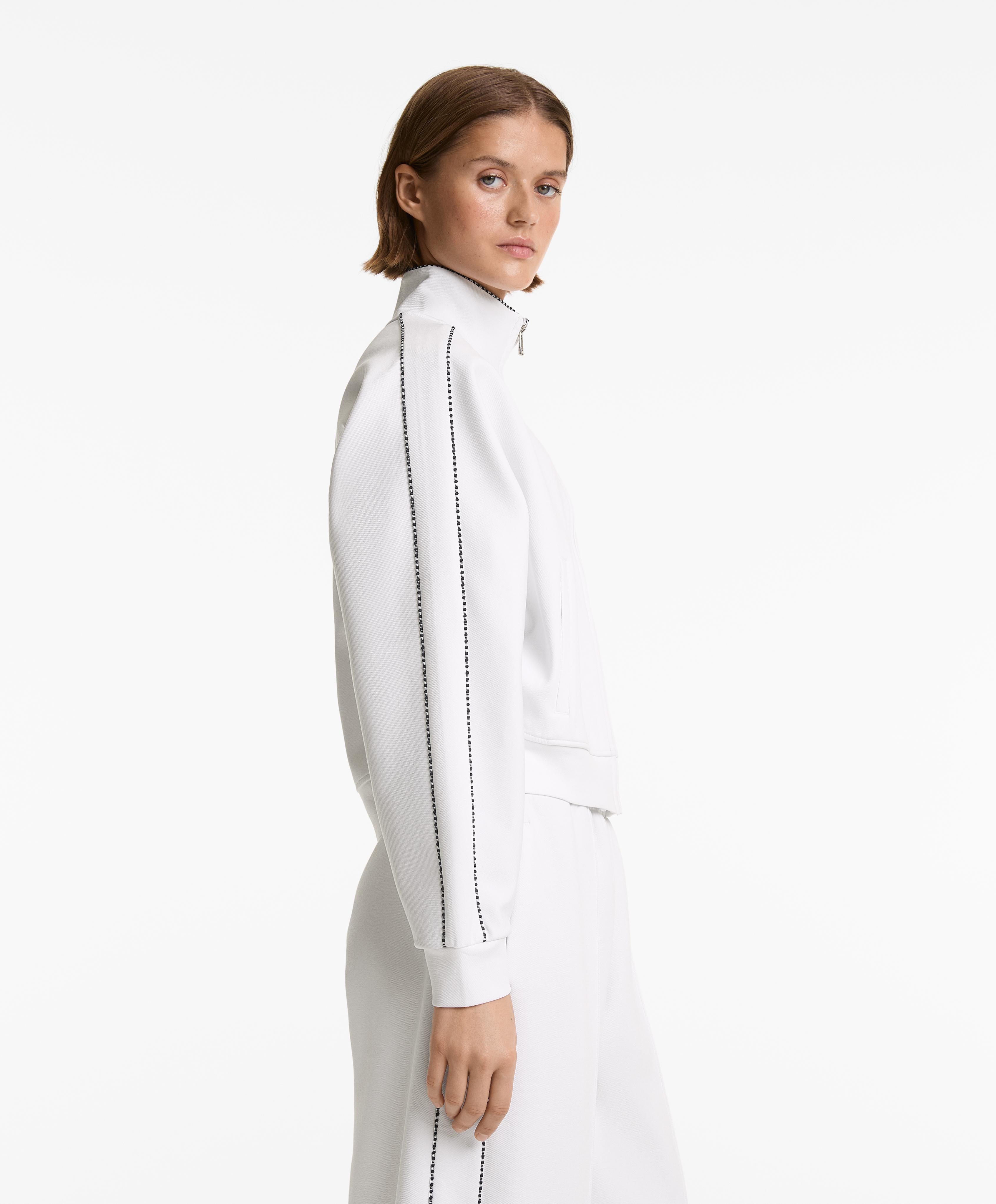 COTTON MEDIUM WEIGHT PIQUE PIPING JACKET
