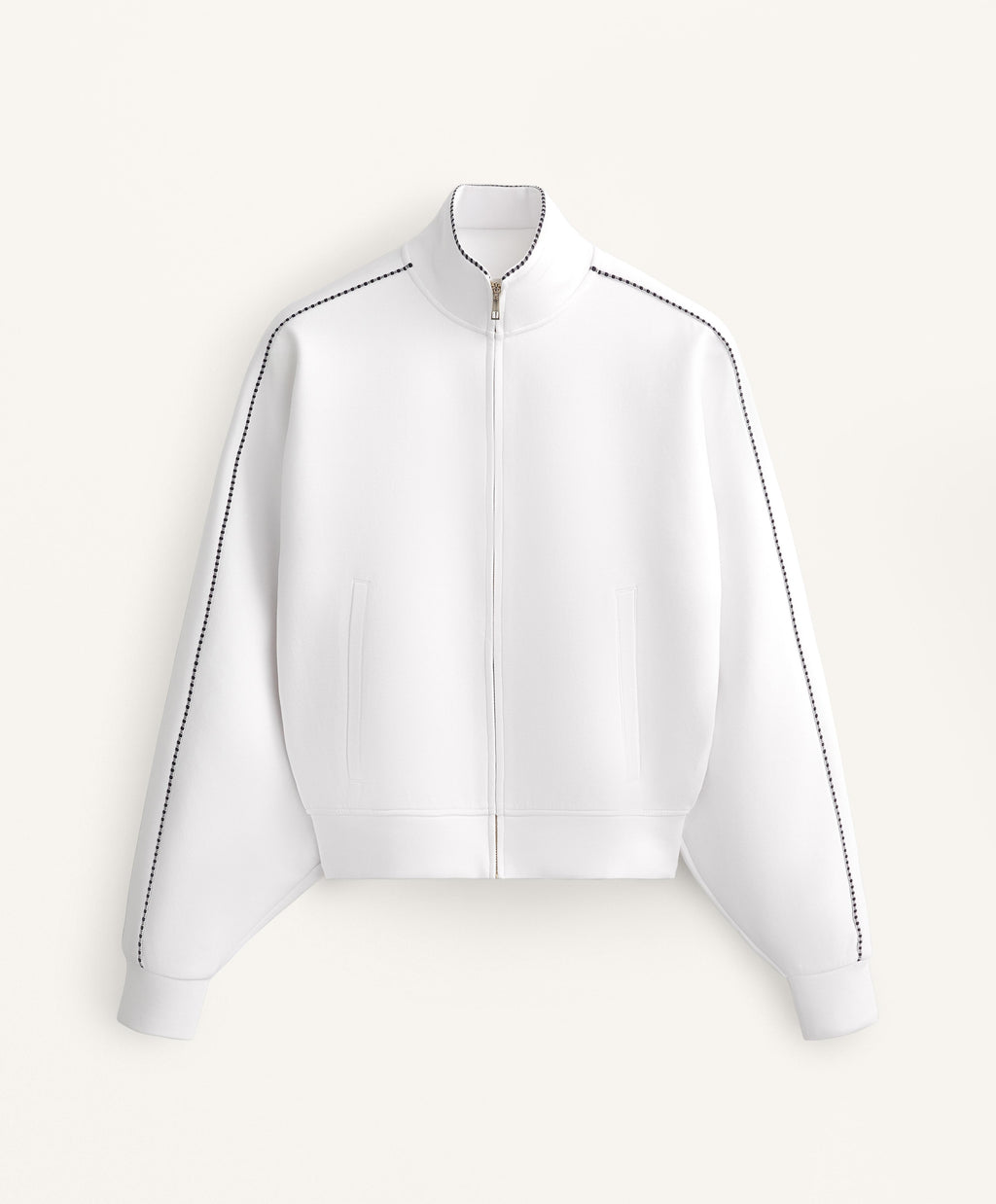 COTTON MEDIUM WEIGHT PIQUE PIPING JACKET
