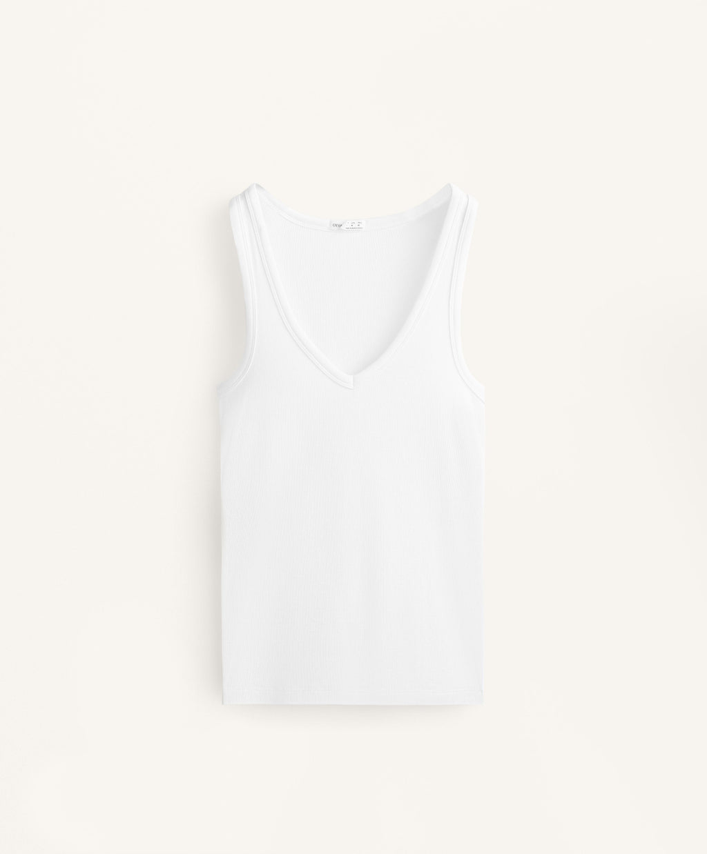 SLEEVELESS V NECK T SHIRT WITH COTTON AND MODAL