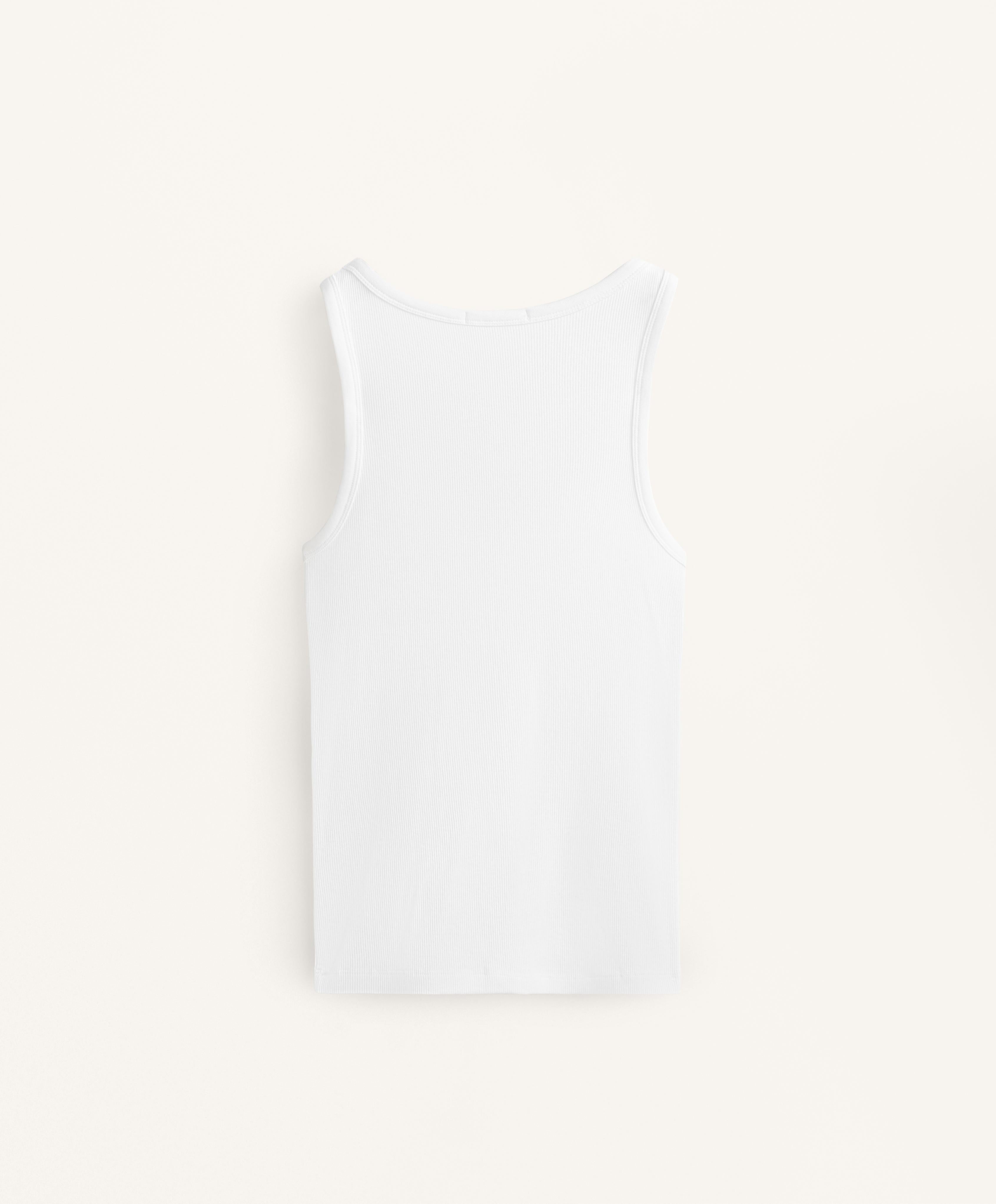 SLEEVELESS V NECK T SHIRT WITH COTTON AND MODAL