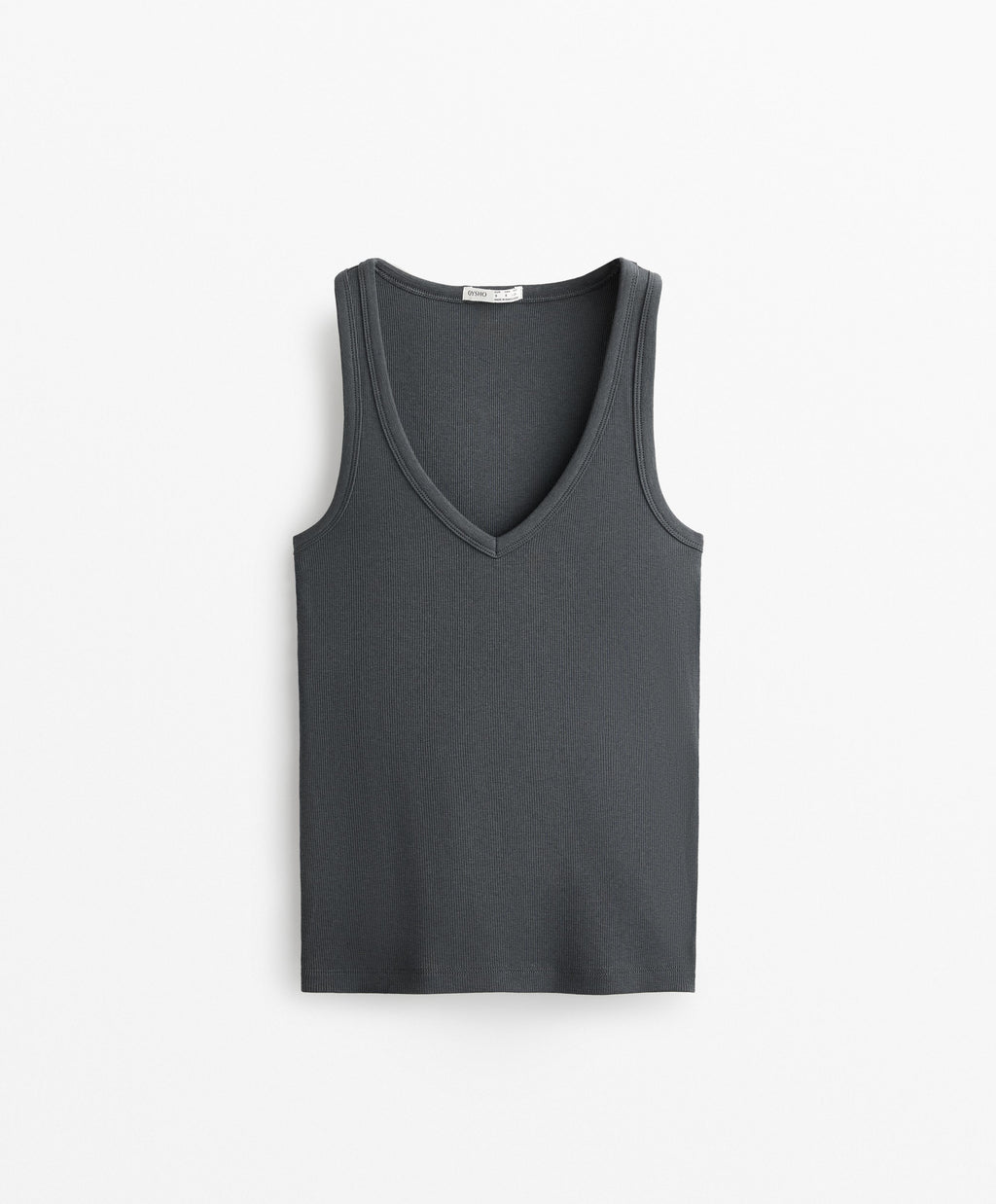 SLEEVELESS V NECK T SHIRT WITH COTTON AND MODAL