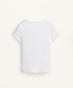 COTTON AND MODAL RIB T SHIRT WITH ROUND NECK