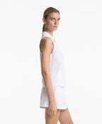 100% COTTON SLEEVELESS JACQUARD POLO SHIRT