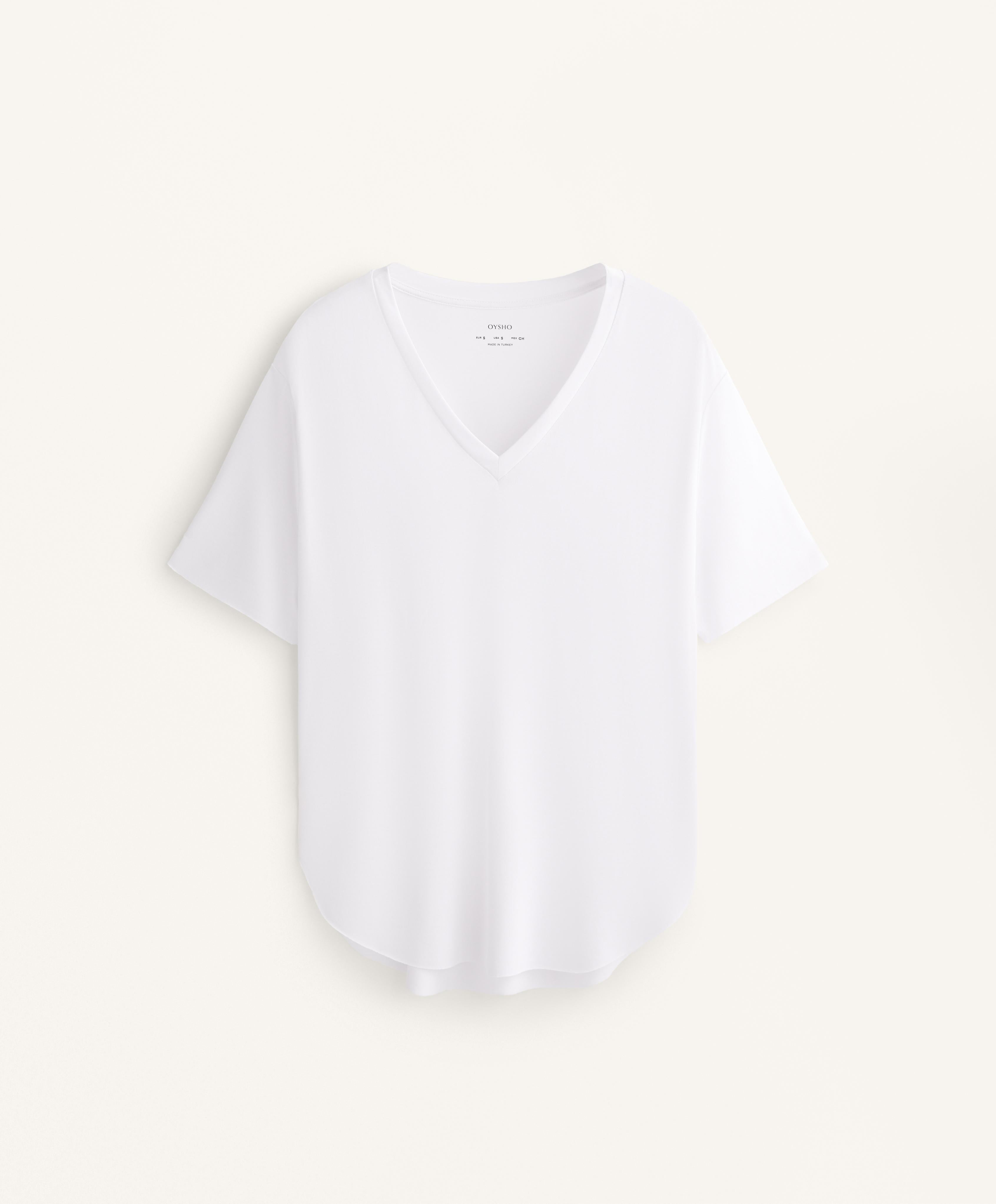 MODAL BLEND V NECK T SHIRT