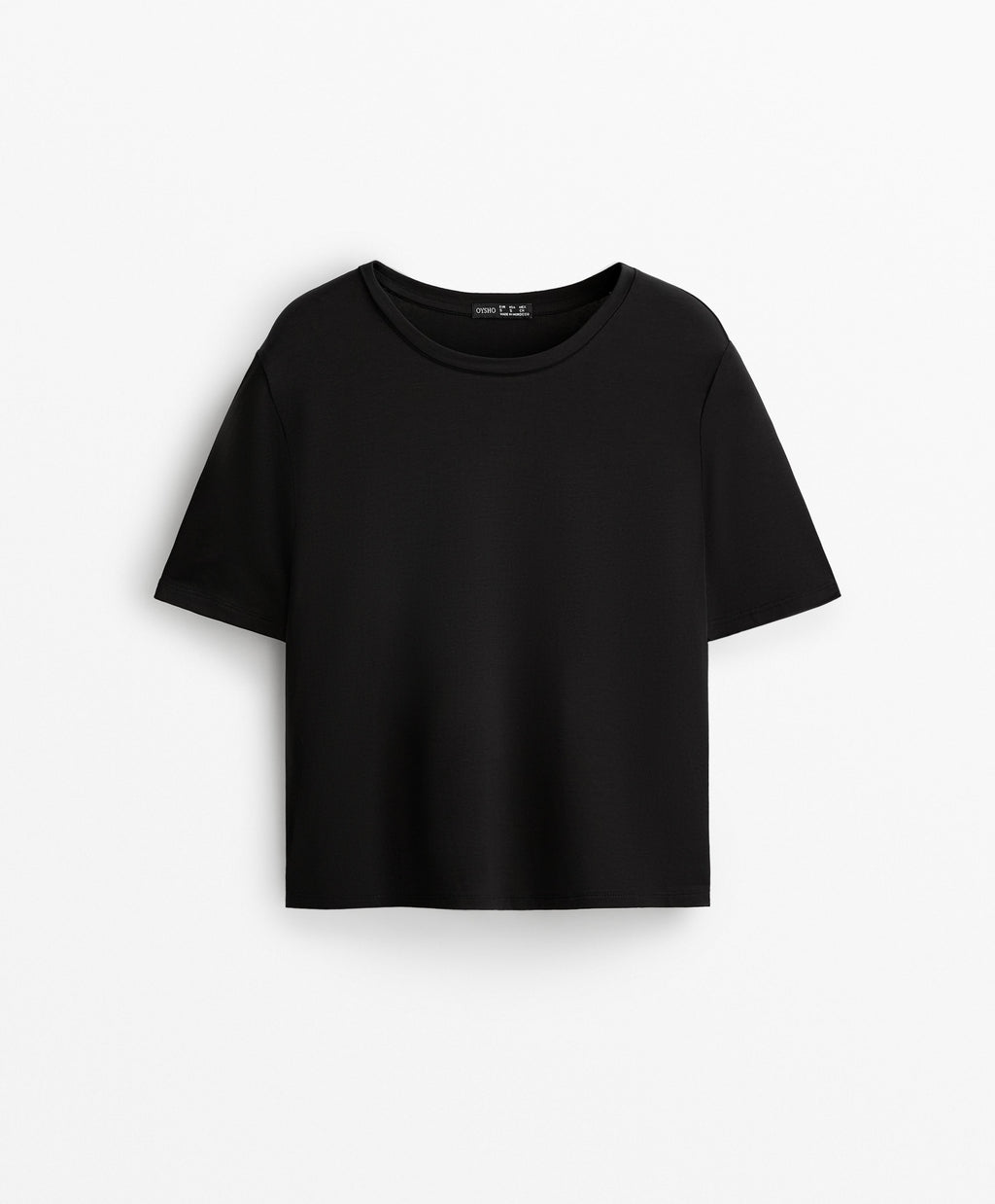 LYOCELL BLEND SHORT SLEEVE CROP T SHIRT