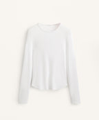 LONG SLEEVE RIB T SHIRT WITH COTTON AND MODAL
