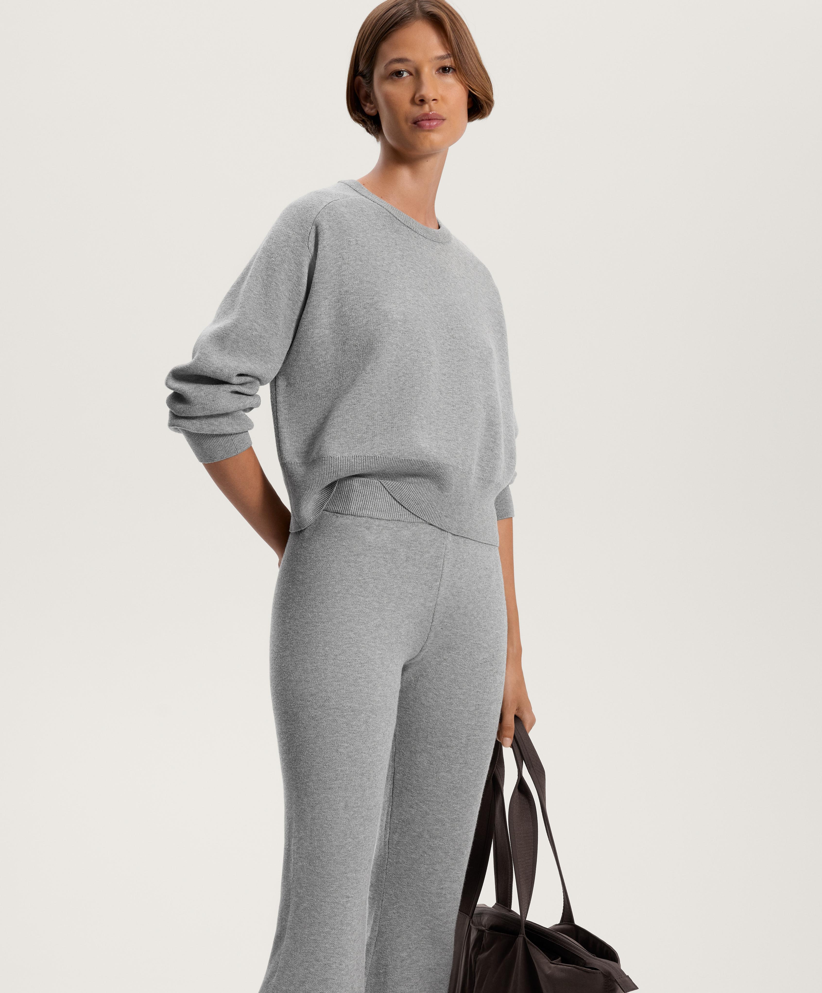 ROUND NECK KNIT JUMPER WITH RIB DETAILS