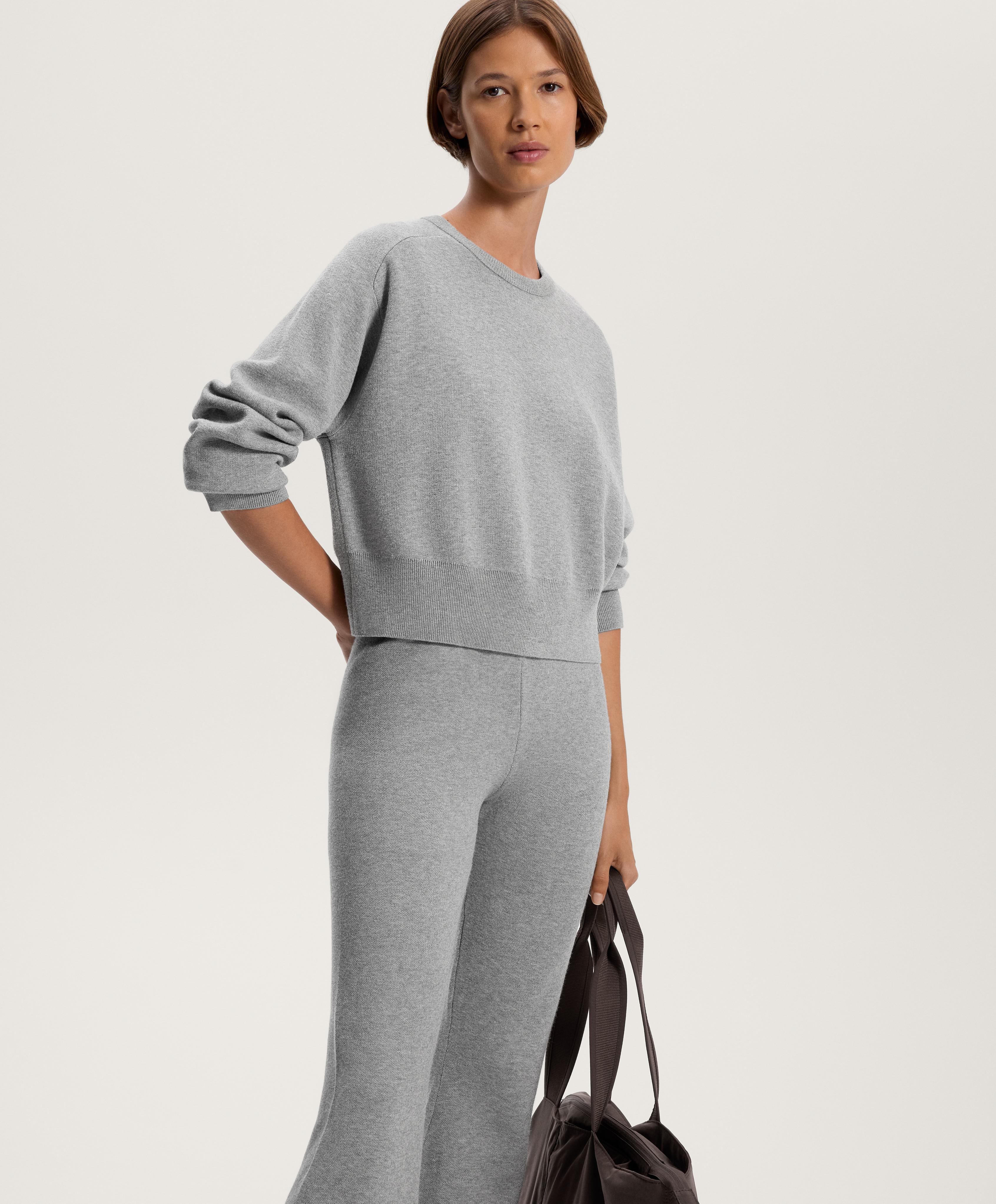 ROUND NECK KNIT JUMPER WITH RIB DETAILS