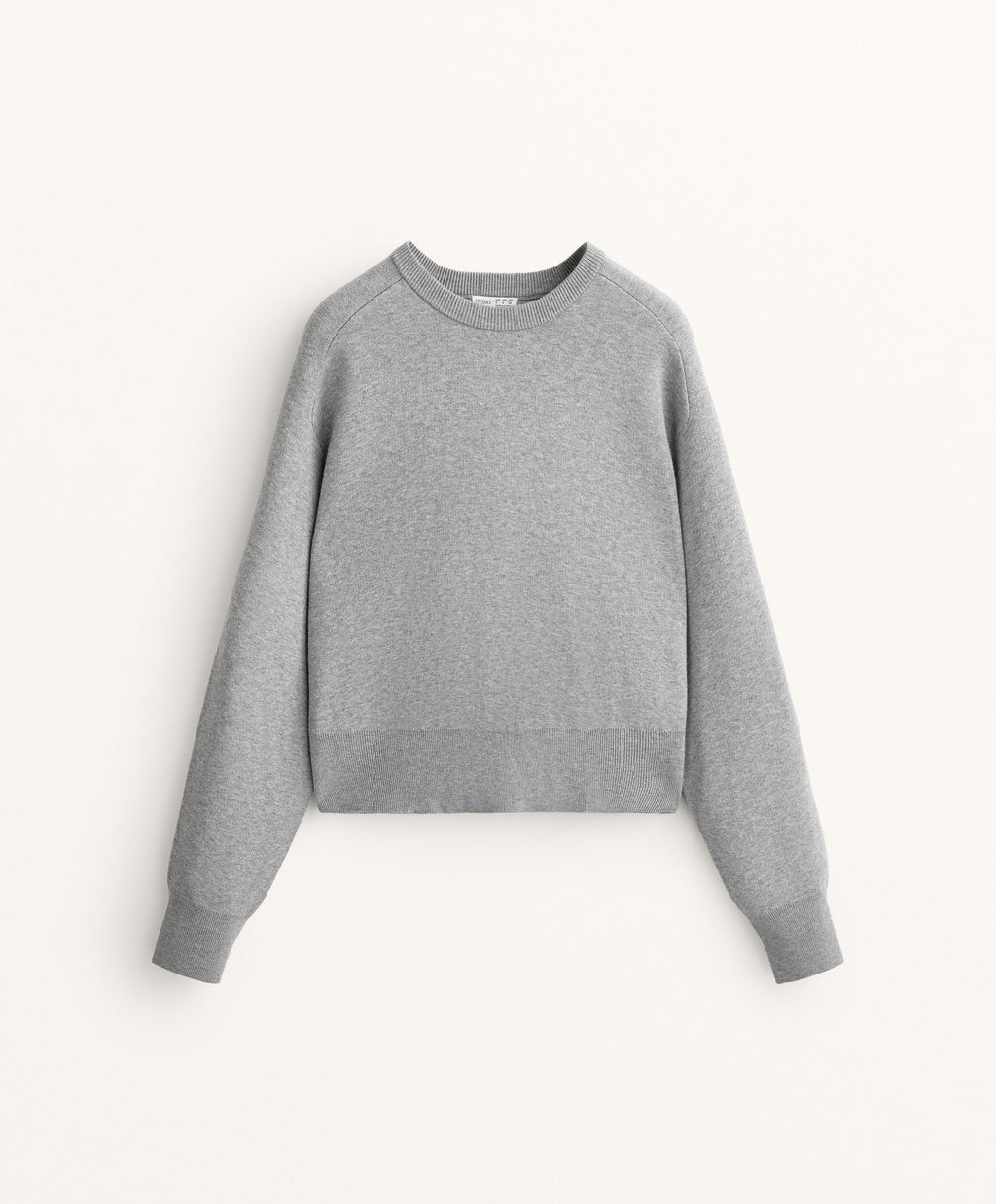 ROUND NECK KNIT JUMPER WITH RIB DETAILS
