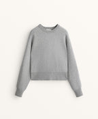 ROUND NECK KNIT JUMPER WITH RIB DETAILS
