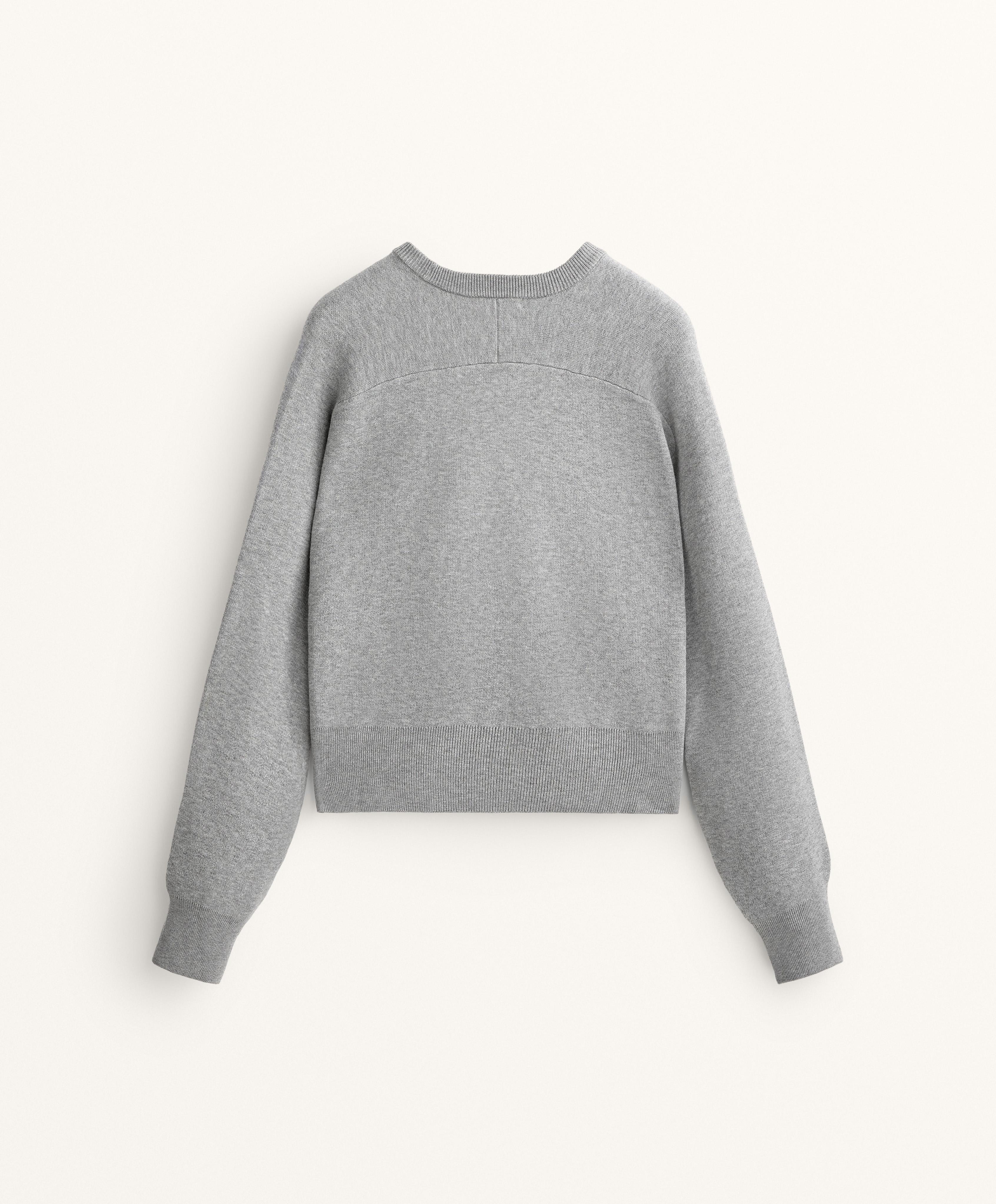 ROUND NECK KNIT JUMPER WITH RIB DETAILS
