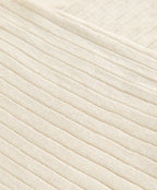 SEMI SHEER FINE KNIT RIB CROSSOVER JUMPER