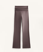 HIGH RISE COMFORTLUX RUCHED WAIST FLARE TROUSERS
