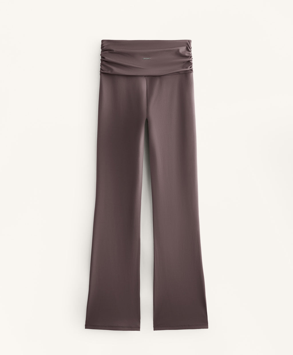 HIGH RISE COMFORTLUX RUCHED WAIST FLARE TROUSERS