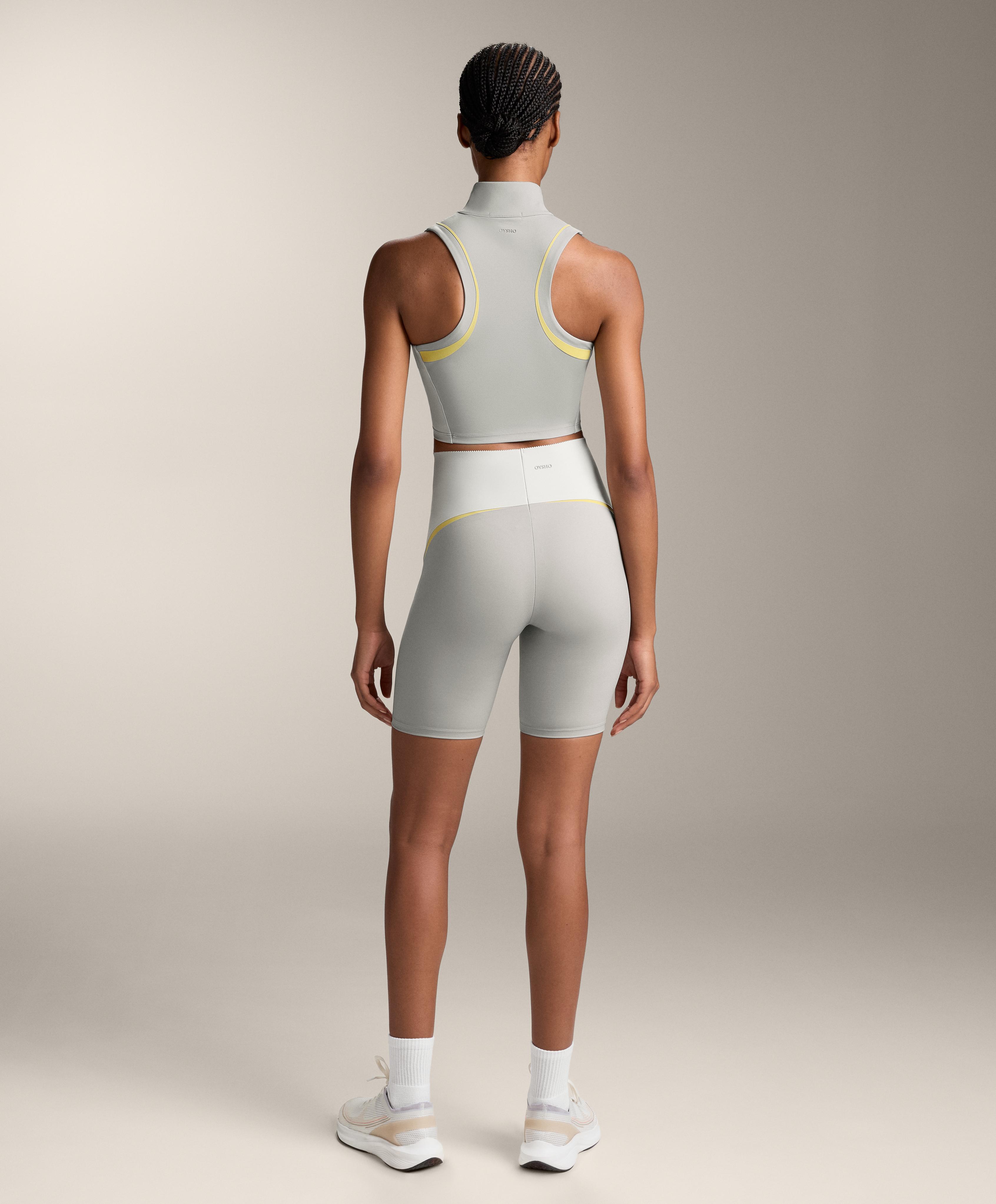 HIGH RISE COMPRESSIVE CORE CONTROL COLOUR BLOCK 20CM CYCLE LEGGINGS