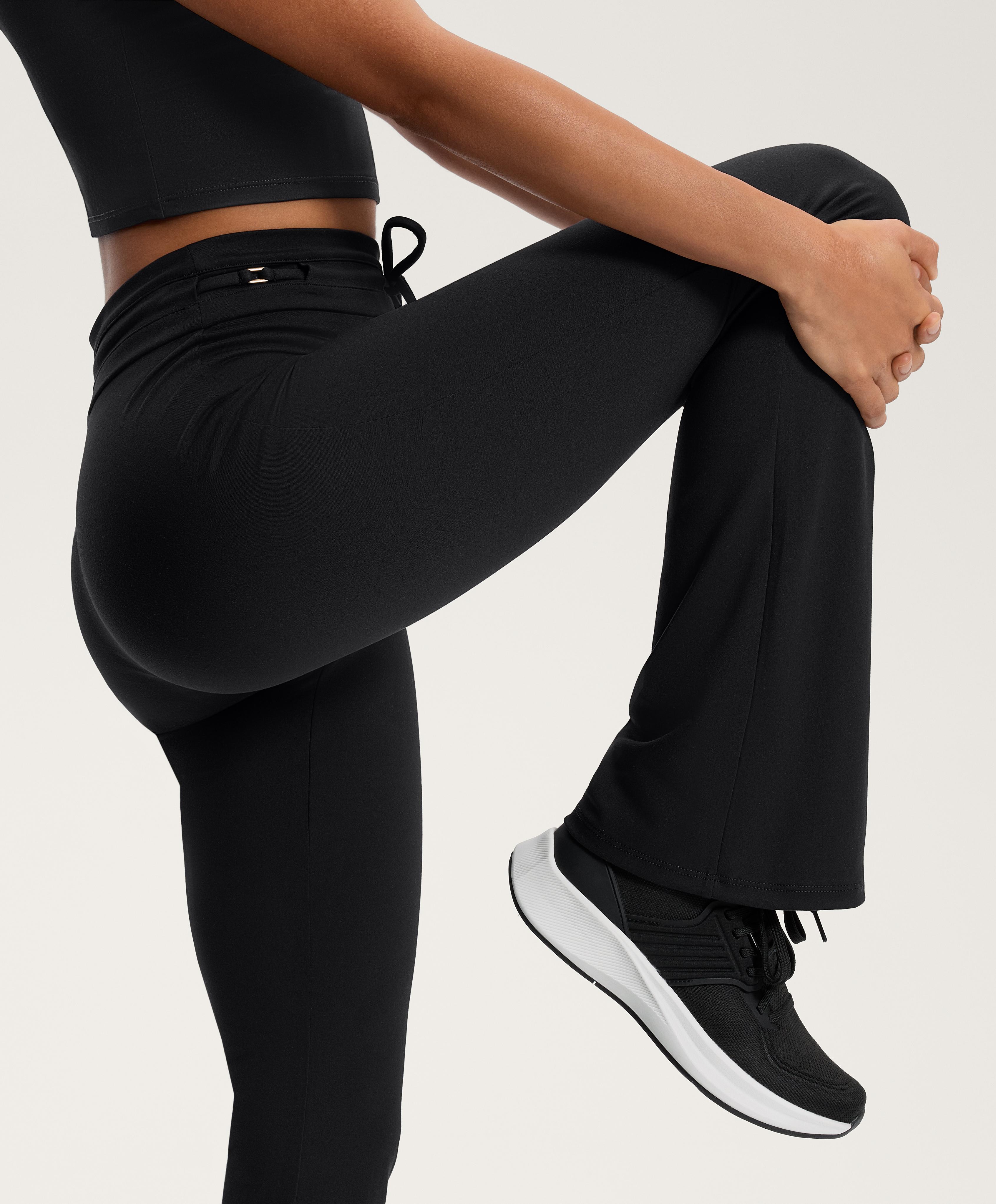 HIGH RISE COMFORTLUX BELTED FLARE TROUSERS