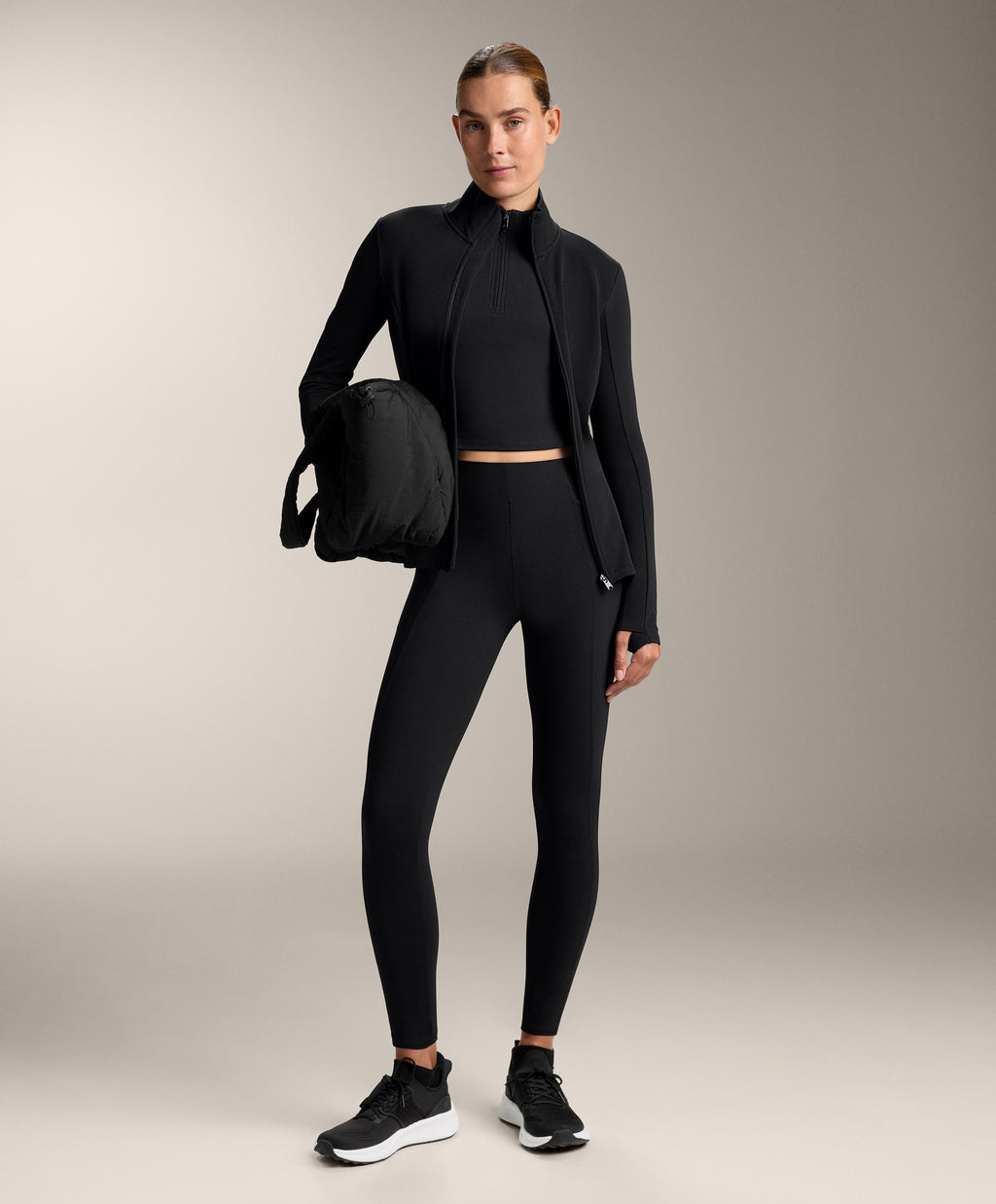 EVERMOVE HIGH RISE RIB ANKLE LENGTH LEGGINGS
