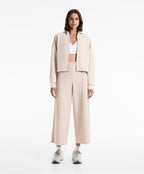 WIDE LEG RIB TROUSERS WITH TURN UP WAIST 29% MODAL