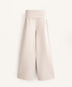 WIDE LEG RIB TROUSERS WITH TURN UP WAIST 29% MODAL