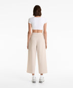 WIDE LEG RIB TROUSERS WITH TURN UP WAIST 29% MODAL