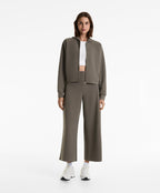 WIDE LEG RIB TROUSERS WITH TURN UP WAIST 29% MODAL