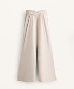 EXTRA WIDE FLOWING TROUSERS WITH V WAISTBAND IN MODAL