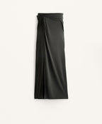 FLOWY TIE MIDI SKIRT WITH MODAL