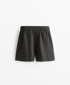100% LINEN BERMUDA SHORTS