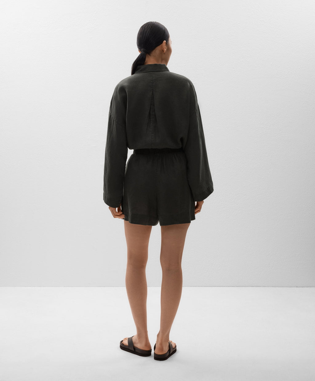 100% LINEN BERMUDA SHORTS