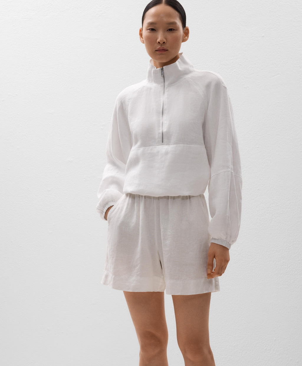 100% LINEN BERMUDA SHORTS