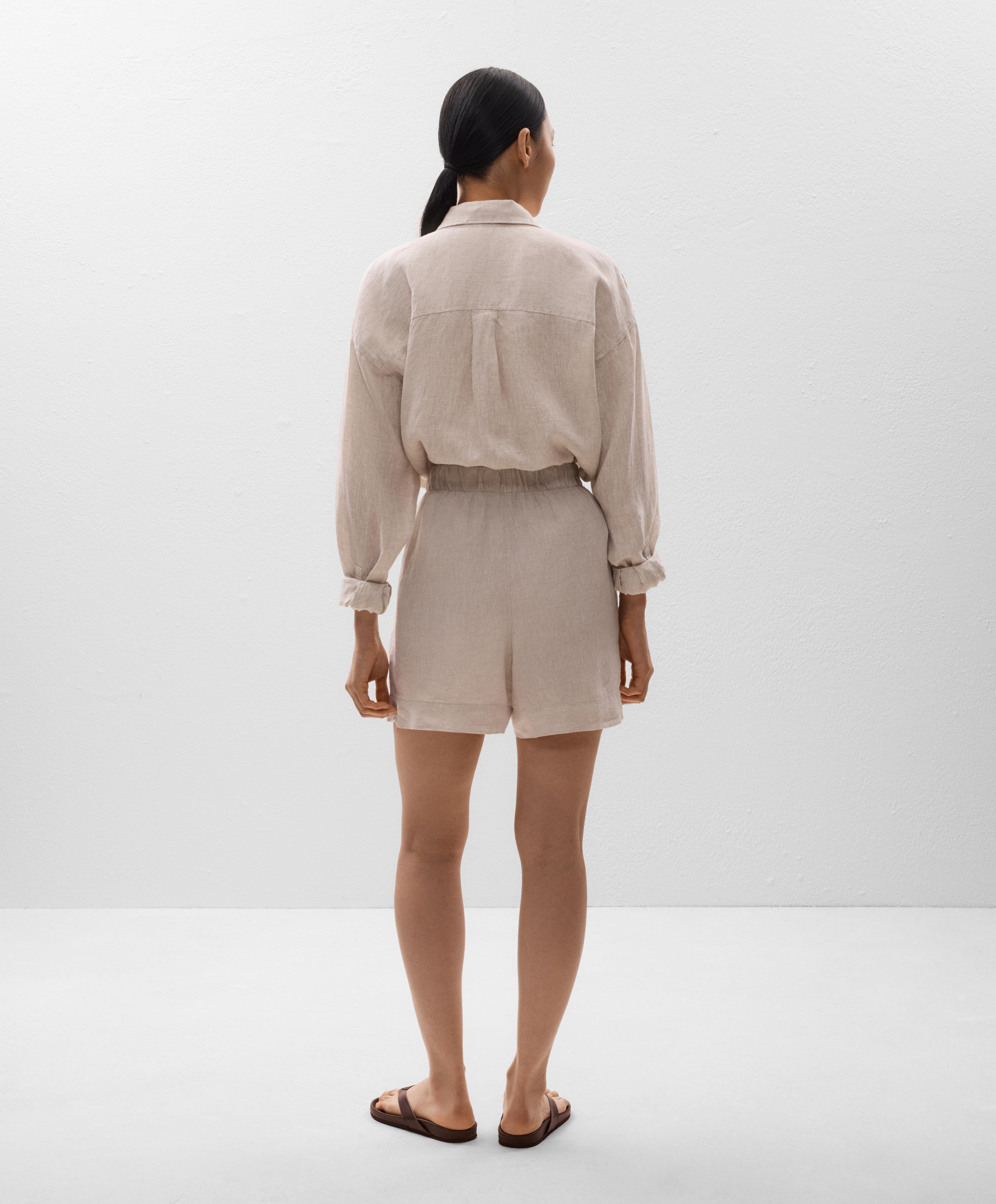 100% LINEN BERMUDA SHORTS