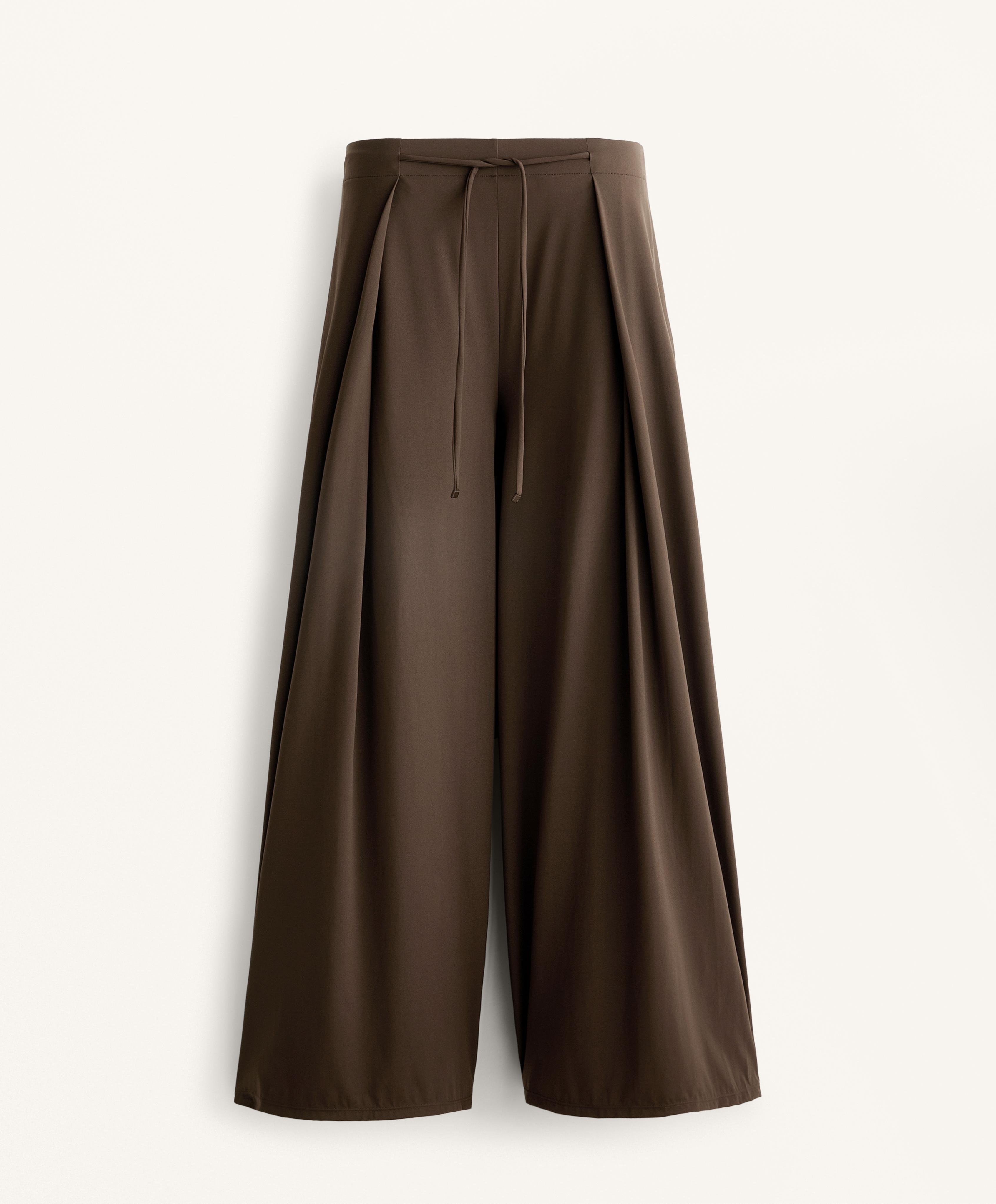 LIGHT TOUCH WIDE LEG PLEATED TROUSERS