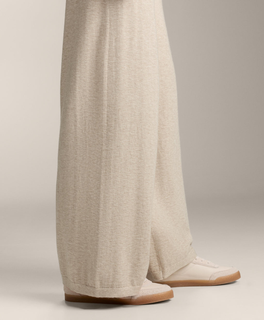 WIDE LEG KNIT TROUSERS