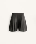 FLOWING PLEATED BERMUDA SHORTS WITH MODAL