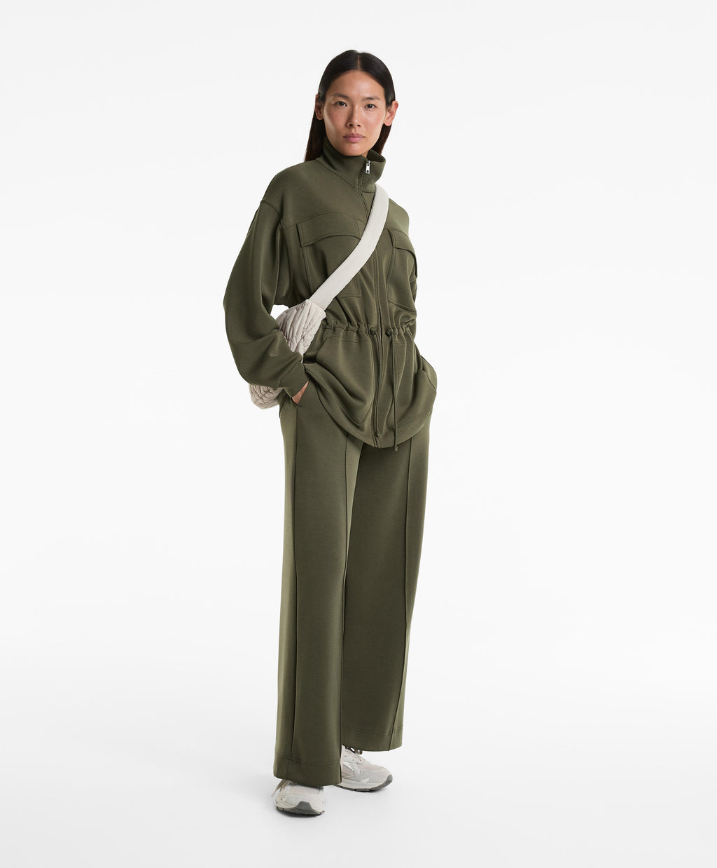 STRAIGHT LEG SOFT TOUCH MODAL TROUSERS WITH CREASE
