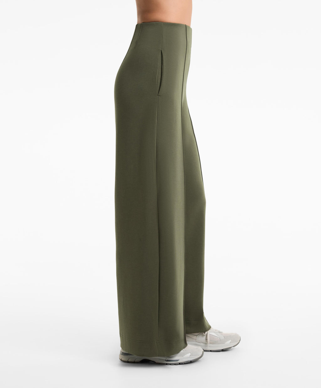 STRAIGHT LEG SOFT TOUCH MODAL TROUSERS WITH CREASE